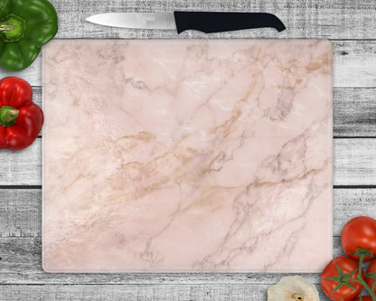 Pink Blush Cutting Board / Personalized Glass Chopping Board / Custom Housewarming Gift