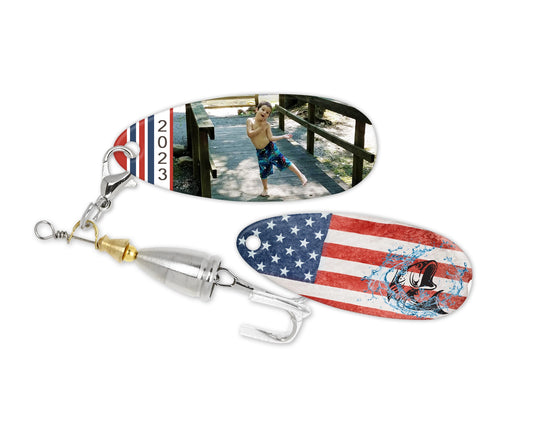 American Flag Fishing Lure / Custom American Flag Fishing Lure / Personalized Gift for Fishing Enthusiasts