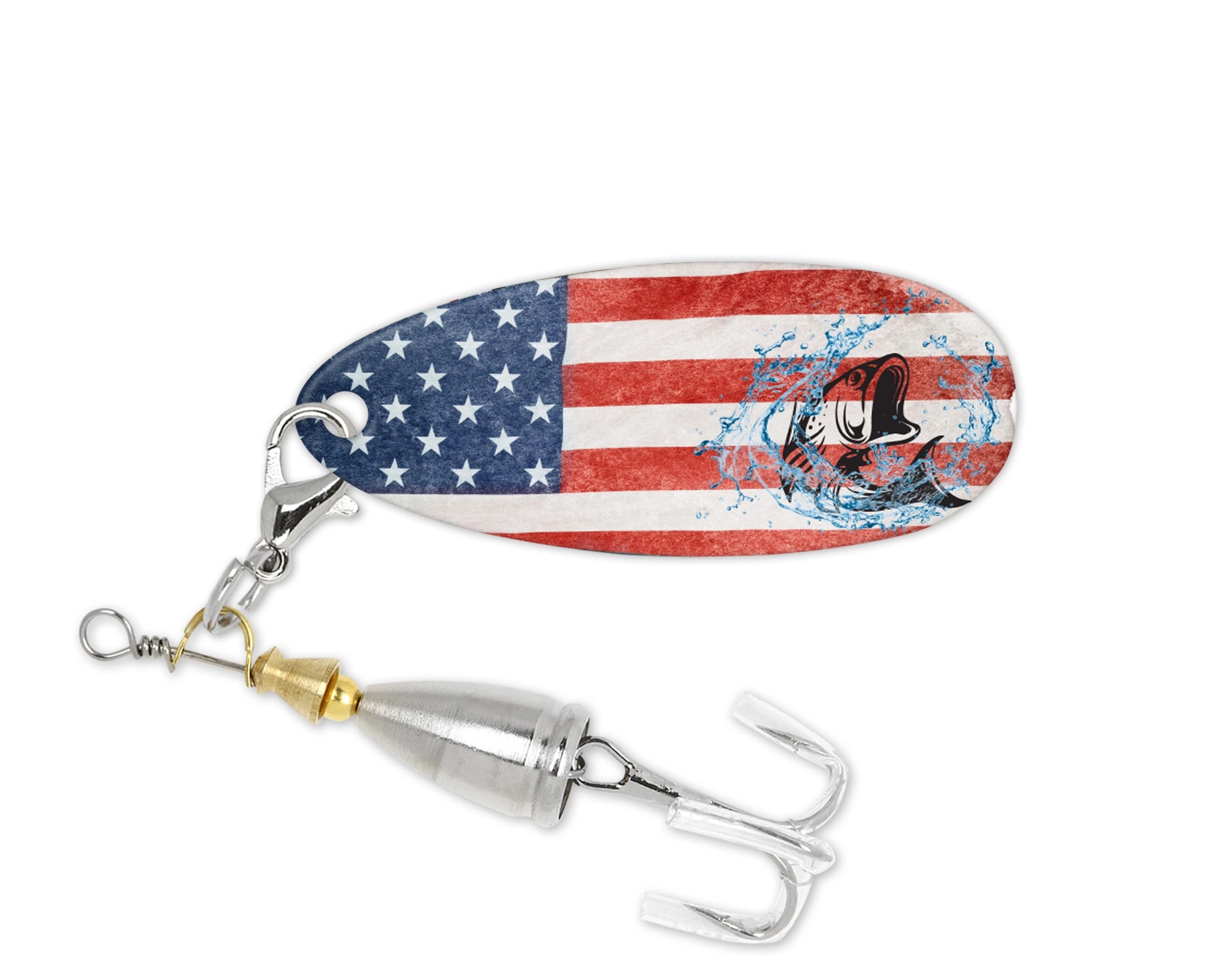 American Flag Fishing Lure - Custom Personalized Fishing Lure
