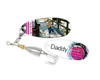 custom personalized fishing lures Minnow Magic Lure Reel in the Fun with a Touch!, Custom Spinner Bait with Photo, Personalized Photo Fishing Gift 5 names Custom Personalized Fishing Lure: The