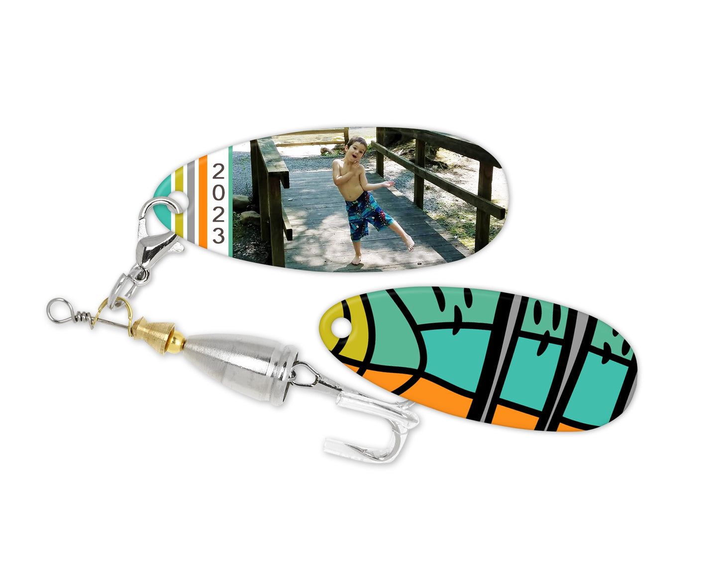 Custom Aquatic Greens Fishing Lure / Personalized Spinner for Fishing Enthusiasts / Personalized Photo Gift for Anglers