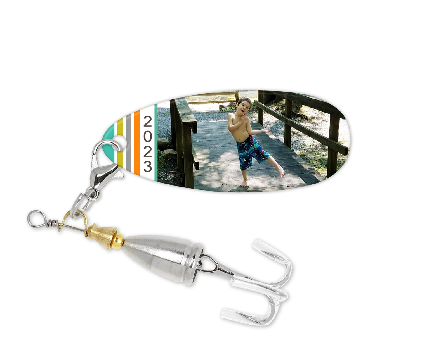 Custom Aquatic Greens Fishing Lure / Personalized Spinner for Fishing Enthusiasts / Personalized Photo Gift for Anglers