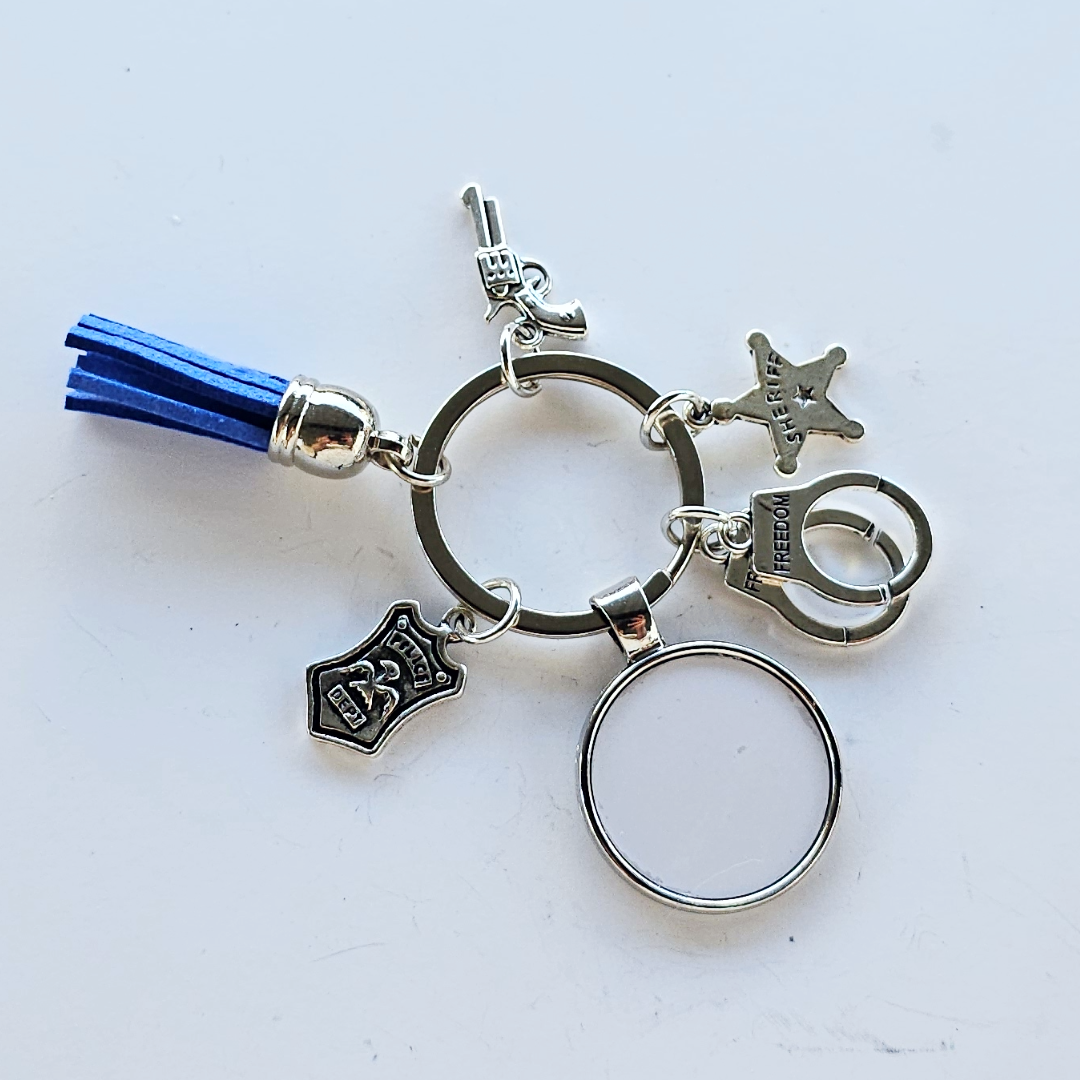 Crime Crusaders Photo Keychain -Police Officer Keyring - Gift For Law Enforcement