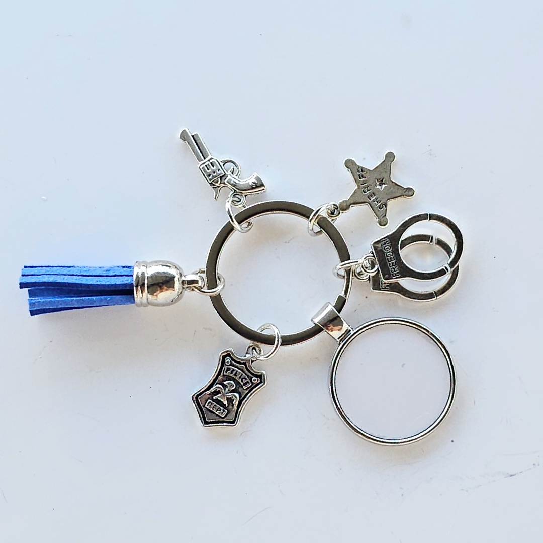 Crime Crusaders Photo Keychain -Police Officer Keyring - Gift For Law Enforcement