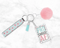 Pro Choice AF Keychain - Women's Rights Wristlet - Equal Rights Key Ring Lanyard