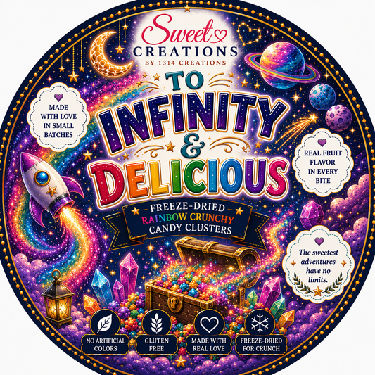 To Infinity & Delicious | Freeze Dried Rainbow Crunchy Candy Clusters