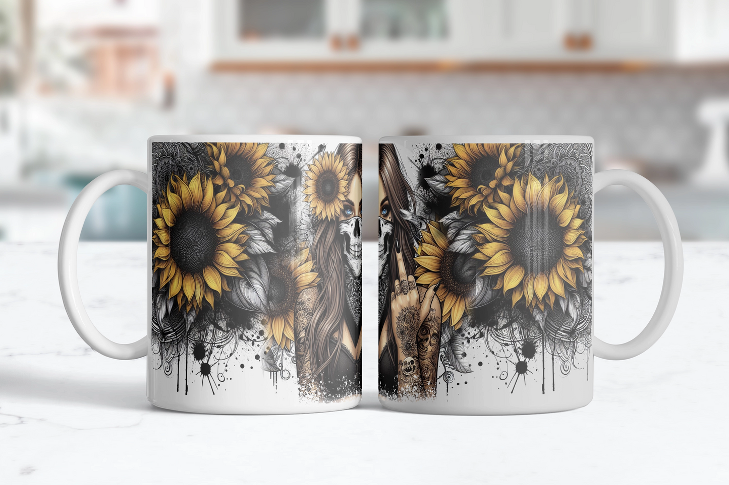 Rebel Yell Mug, Sunflower Coffee Cup, Sassy With Attitude Mug, Gift For Her