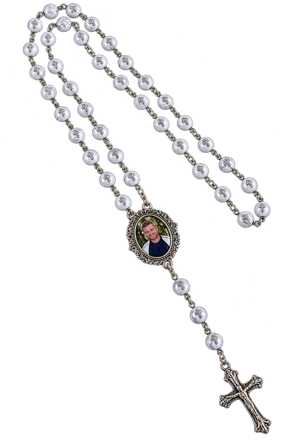 Forever in My Prayers | Personalized Memorial Photo Rosary