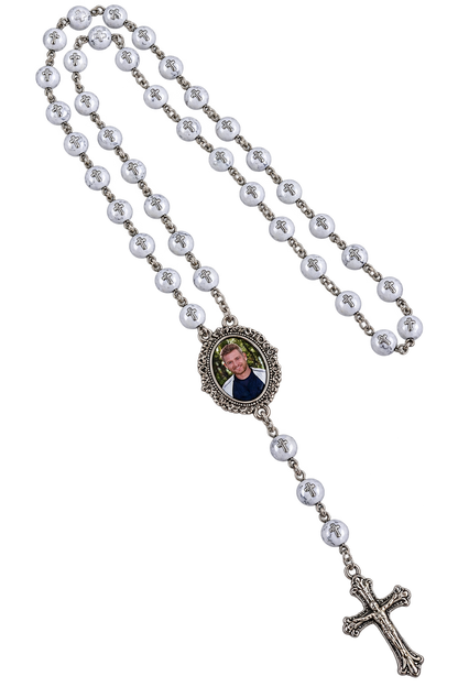 Forever in My Prayers | Personalized Memorial Photo Rosary