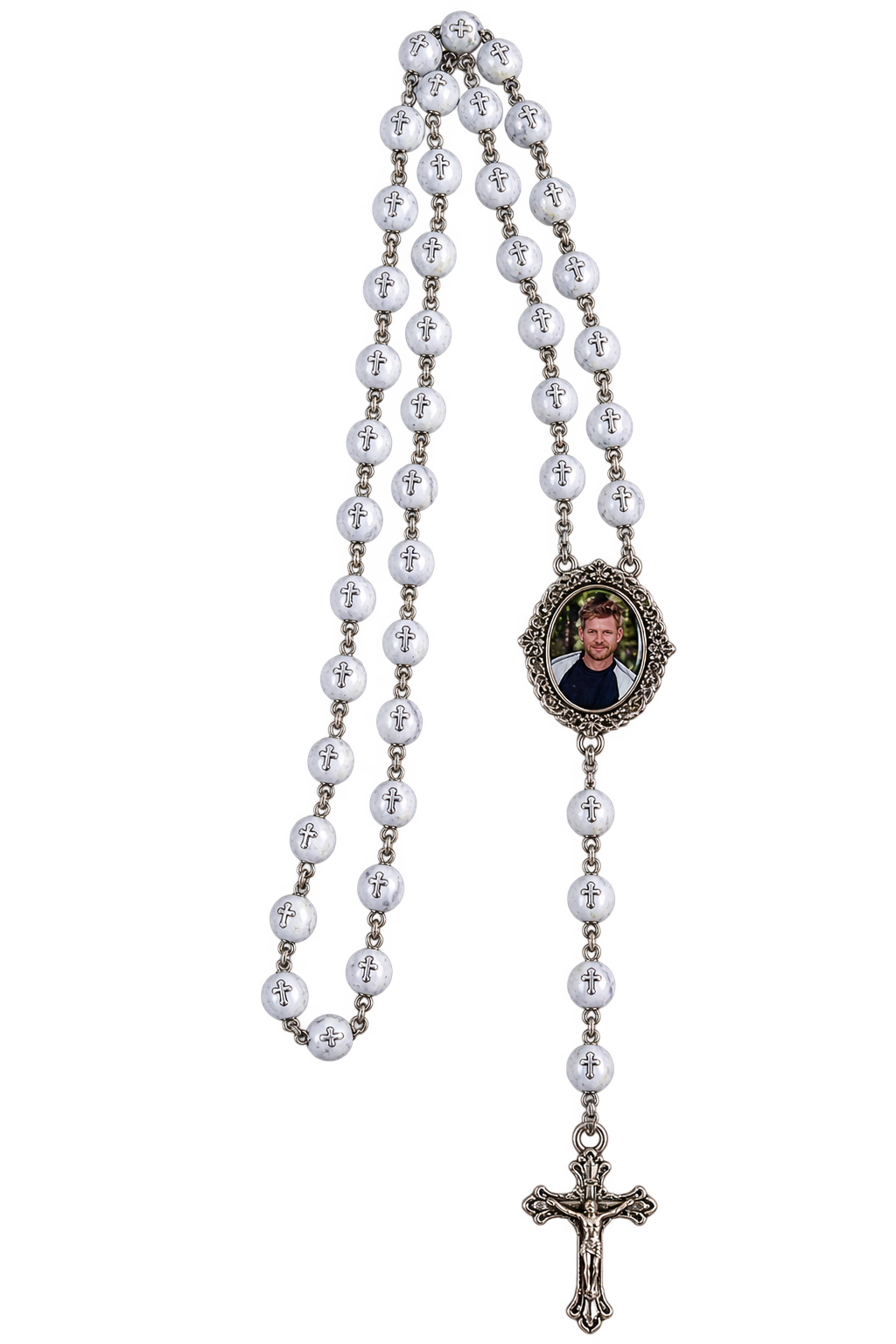 Forever in My Prayers | Personalized Memorial Photo Rosary