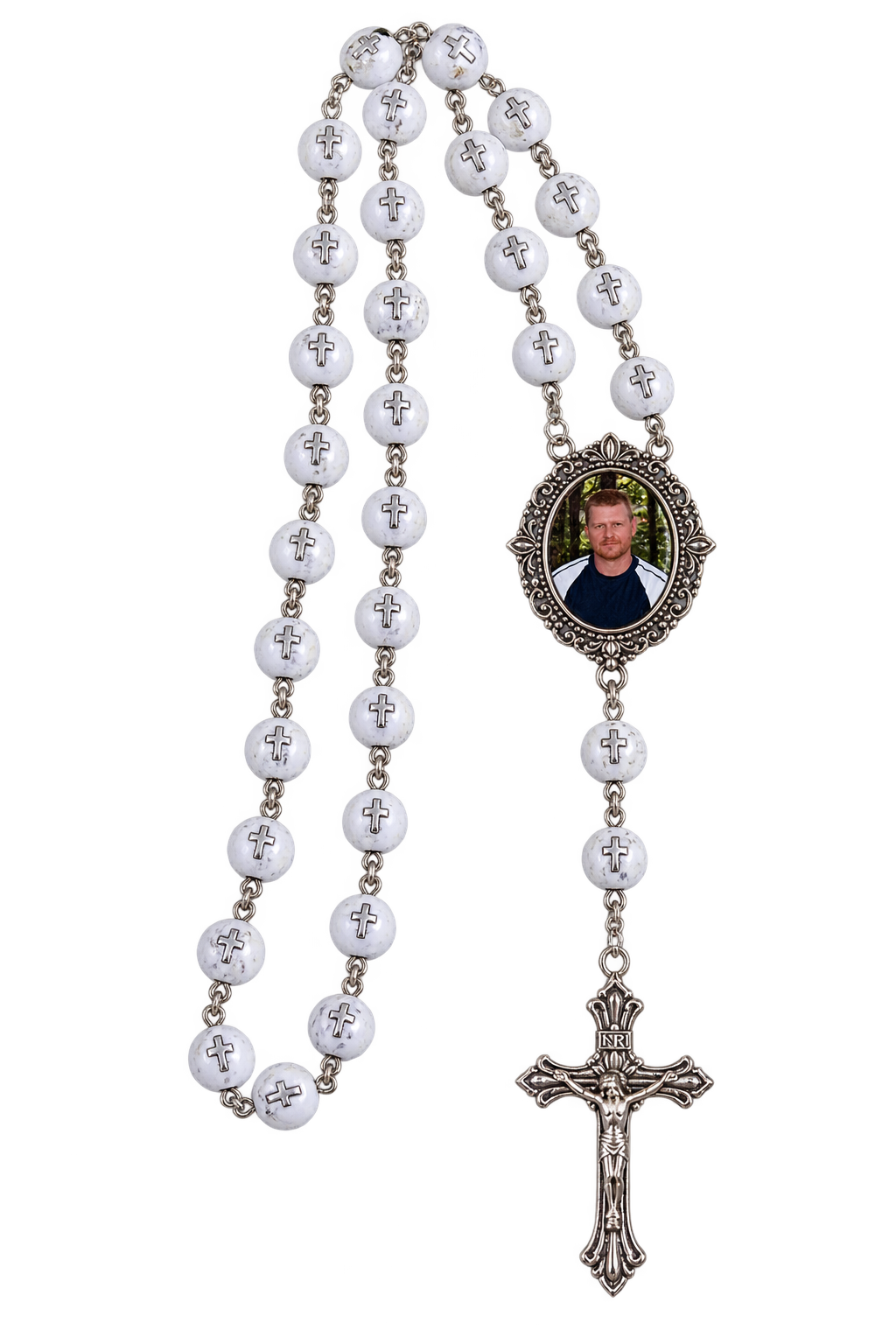 Forever in My Prayers | Personalized Memorial Photo Rosary