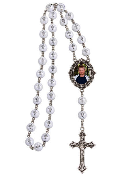 Forever in My Prayers | Personalized Memorial Photo Rosary
