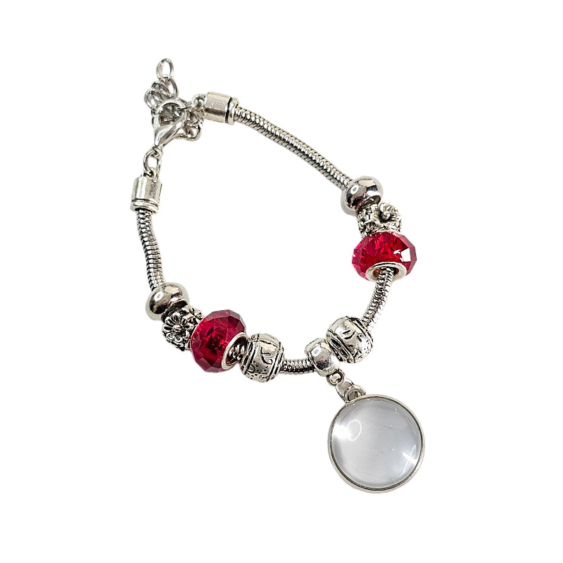 ✨ Capture Your Moments with the Cherished Memories Ruby Charm Bracelet! ✨ Personalized Photo Charm Bracelet ✨ Gift For Mom