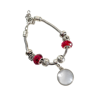 ✨ Capture Your Moments with the Cherished Memories Ruby Charm Bracelet! ✨ Personalized Photo Charm Bracelet ✨ Gift For Mom