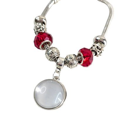 ✨ Capture Your Moments with the Cherished Memories Ruby Charm Bracelet! ✨ Personalized Photo Charm Bracelet ✨ Gift For Mom