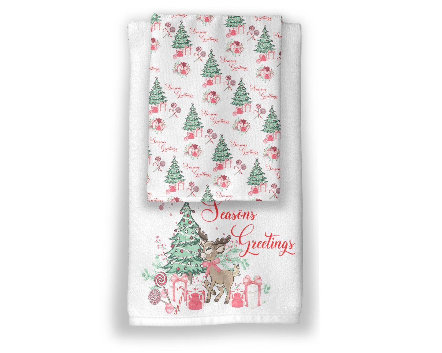 Seasons Greeting Christmas Towel Set