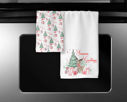 Seasons Greeting Christmas Towel Set