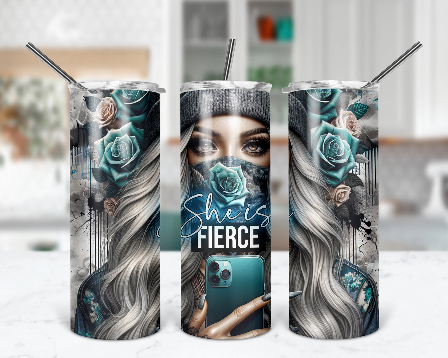 She Is Fierce / Motivational Self Love Tumbler With Straw / Empowerment Tumbler For Her