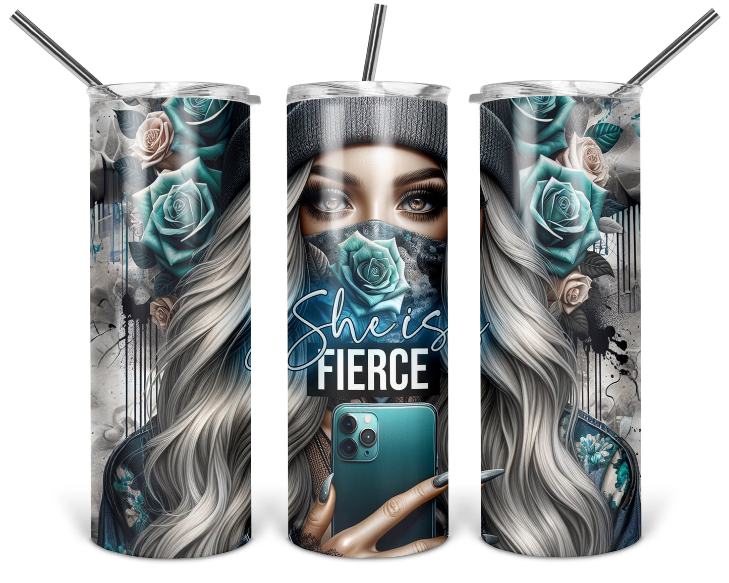 She Is Fierce / Motivational Self Love Tumbler With Straw / Empowerment Tumbler For Her