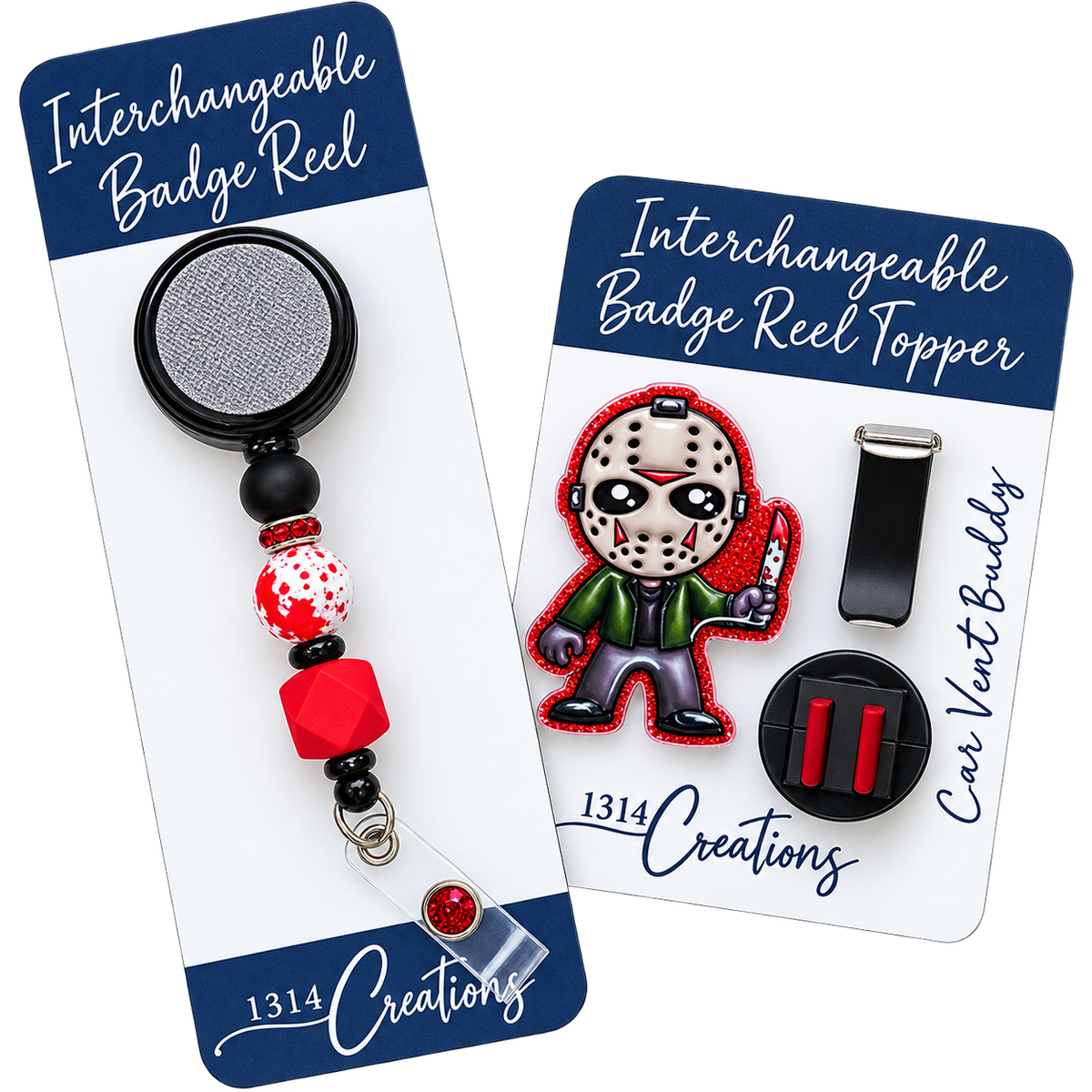 Slay the Workday| Interchangeable Halloween Badge Reel Topper