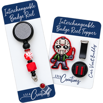 Slay the Workday| Interchangeable Halloween Badge Reel Topper