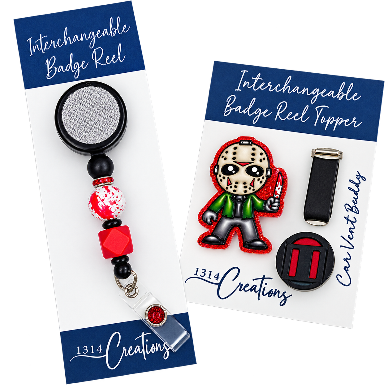 Slay the Workday| Interchangeable Halloween Badge Reel Topper