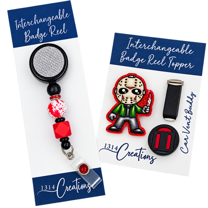 Slay the Workday| Interchangeable Halloween Badge Reel Topper