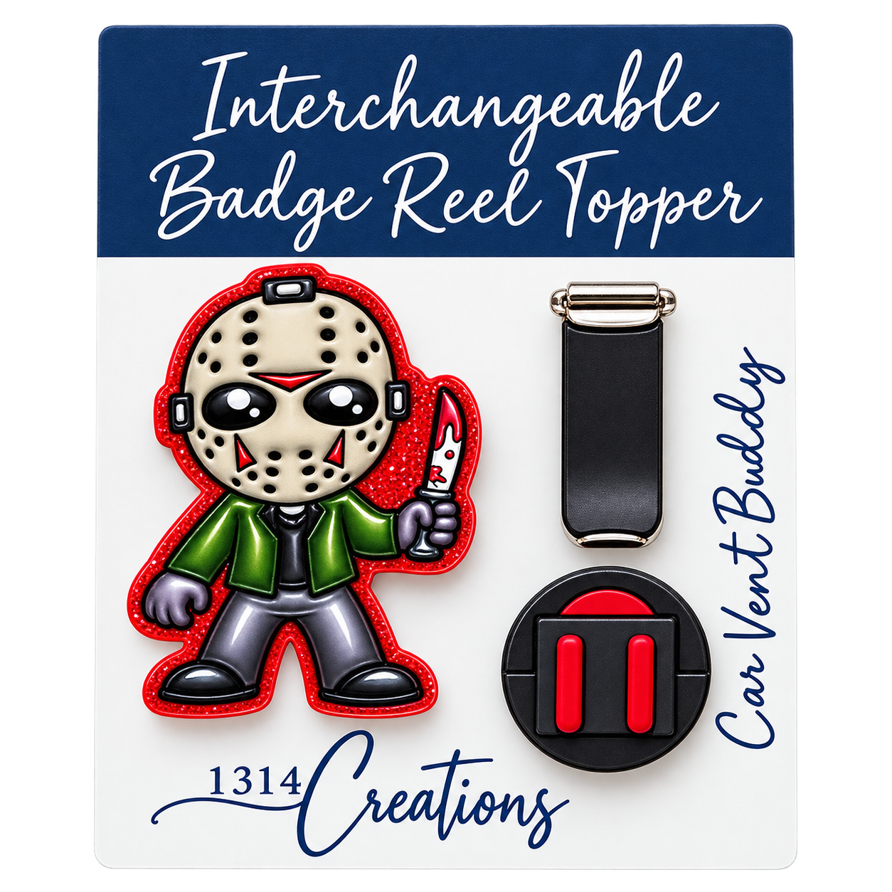 Slay the Workday| Interchangeable Halloween Badge Reel Topper