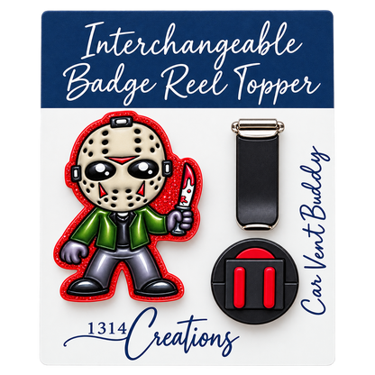 Slay the Workday| Interchangeable Halloween Badge Reel Topper