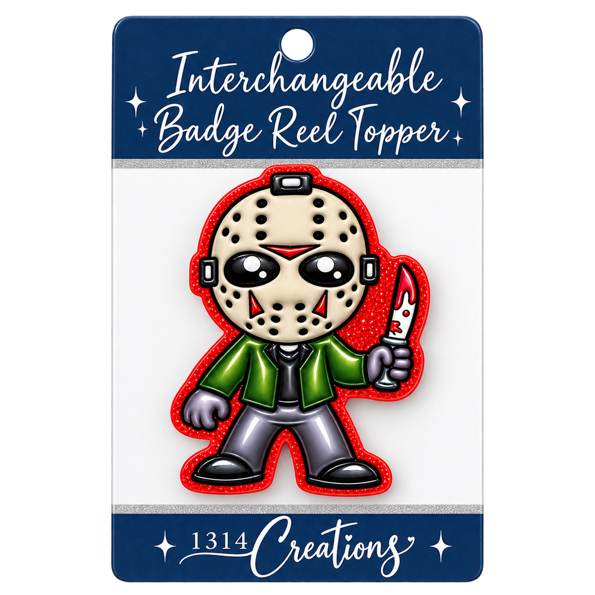 Slay the Workday| Interchangeable Halloween Badge Reel Topper
