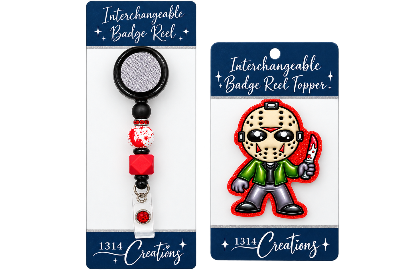 Slay the Workday| Interchangeable Halloween Badge Reel Topper