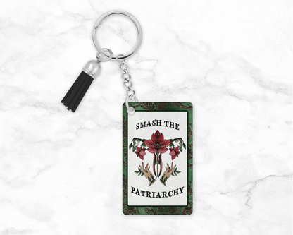 Smash The Patriarchy Keychain - Women's Rights Wristlet - Pro Choice Keychain Lanyard