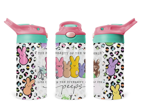 Inclusive Beauty Kids Tumbler / Kids Water Bottle / Toddler 2-in-1 Sippy Cup