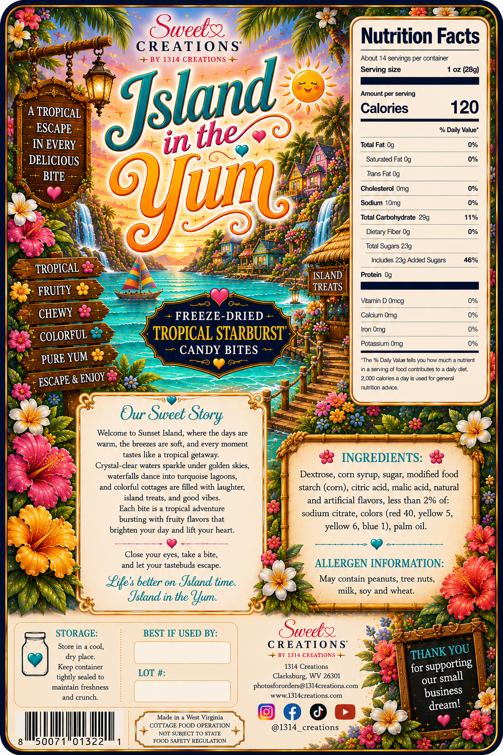 Island in the Yum | Freeze Dried Tropical Fruity Candy