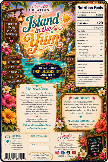 Island in the Yum | Freeze Dried Tropical Fruity Candy
