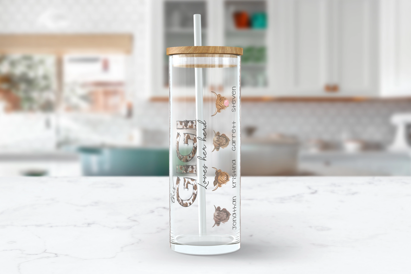 This Gigi Loves Her Herd Tumbler / Cute Personalized Cow Tumbler / Gift For Grandmother