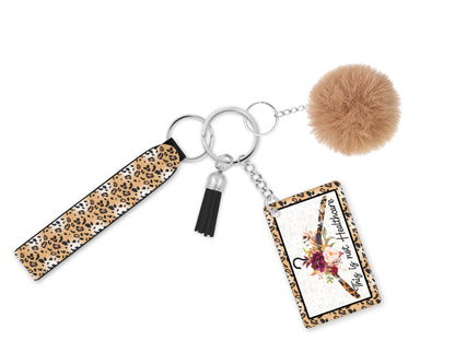 This Is Not Healthcare Keychain - Pro Choice Wristlet -  Leopard Print Women's Rights Key Ring Lanyard