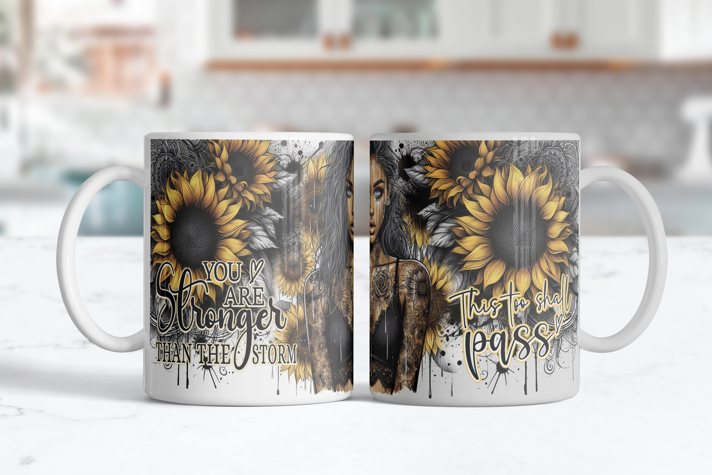 You Are Stronger Than The Storm Mug, Inspirational Coffee Cup, Motivational Gift For Her