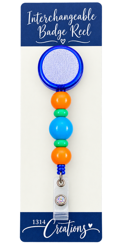 Tiny Trouble, Big Workday | Interchangeable Badge Reel Topper & Beaded Badge Reel