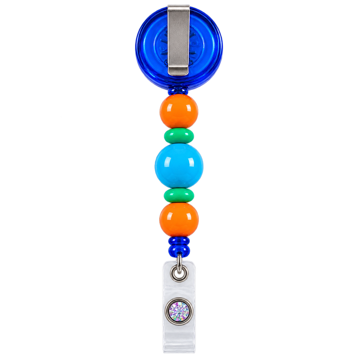 Tiny Trouble, Big Workday | Interchangeable Badge Reel Topper & Beaded Badge Reel