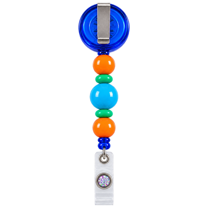 Tiny Trouble, Big Workday | Interchangeable Badge Reel Topper & Beaded Badge Reel