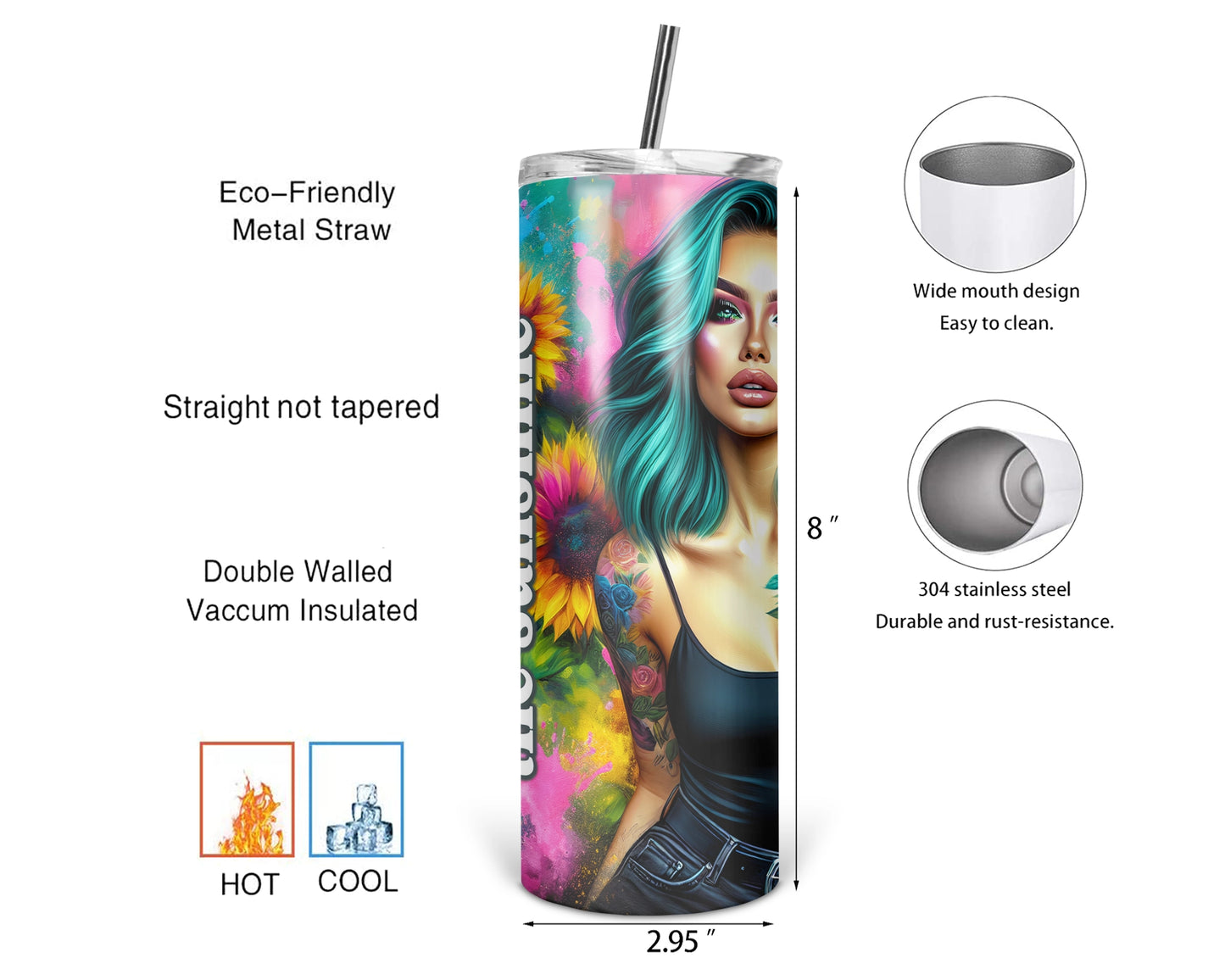 Keep Your Face Always Toward The Sunshine Tumbler / Inspitartional Tumbler With Straw / Motivational Gift For Her