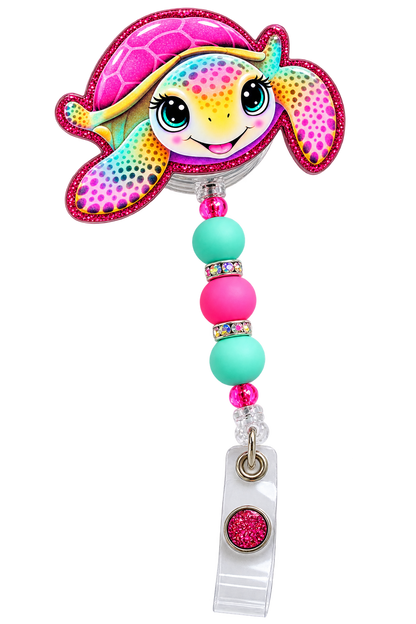 Turtley Adorable | Turtle Interchangeable Badge Reel & Topper Set
