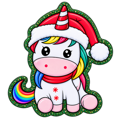 Peppermint Wishes & Unicorn Kisses | Christmas Unicorn Interchangeable Badge Reel & Topper