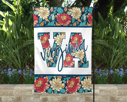 Virginia Blooms Flag - Custome Personalized Yard Decor - Housewarming Gift