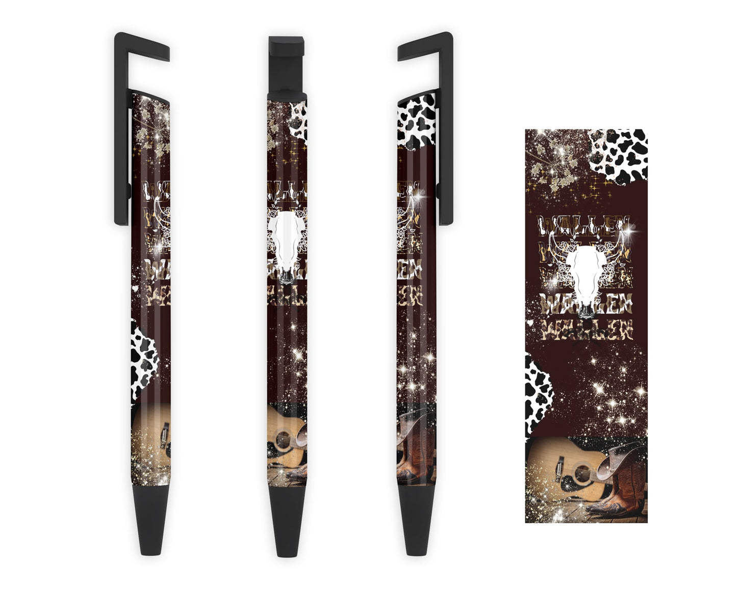 Leopard Print Pen - Country Music Ink Pen - Western Cow Print Writing Pen