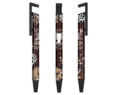 Leopard Print Pen - Country Music Ink Pen - Western Cow Print Writing Pen