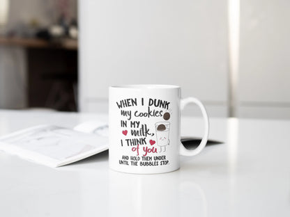 Dunking Delights Mug - Funny Coffee Cup - HilariousAnti Valentine's Day Gift For Hot Tea Lovers