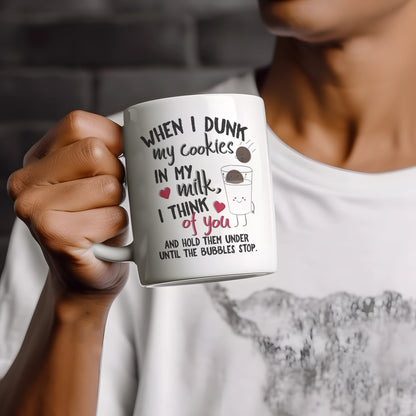 Dunking Delights Mug - Funny Coffee Cup - HilariousAnti Valentine's Day Gift For Hot Tea Lovers