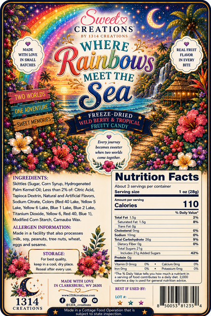 Where Rainbows Meet the Sea | Freeze Dried Wild Berry & Tropical Fruity Candy Mix